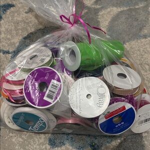 Large lot-Spools of Ribbons. Perfect for crafting, Scrapbooking, etc.